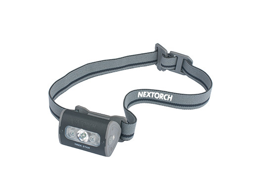 Lampe frontale, NexTorch, 1*blanc+3*LED rouge, noir, boîte