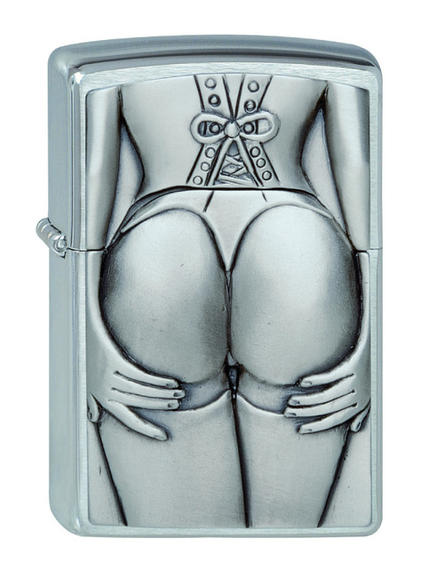 Briquet,Zippo,Style Filles,StockingGirlEmblemTrick,chrome