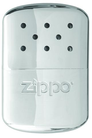 Handwarmer, Zippo, Chroom, 12 uur, navulbaar, kaart