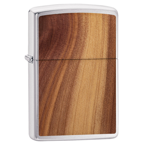 Briquet,Zippo,Woodchuck,Brushed Chrome Cedar,windbst.