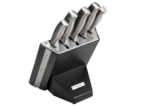 Messenblok, Sabatier, Riyouri, 5-dlg, zwart hout, doos Messenblok, Sabatier, Riyouri, 5-dlg, zwart hout, doos