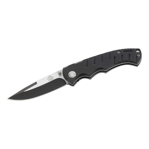 Couteau de poche à 1 mainPUMA TEC, noir, acier inoxydable/G10, 20cm, boîte