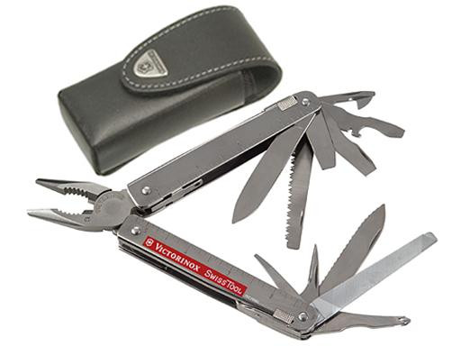 SwissTool,Victorinox,28fct,acier inoxydable,étui en cuir