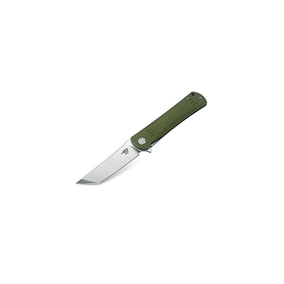 Couteau de poche, BesTech, BG06-B-1, acier inoxydable/G10, vert, boîte