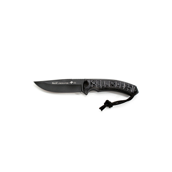 Tactical-mes, Muela, Predator, zwart RVS/micarta, 14cm, etui