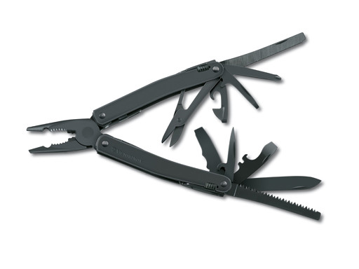 SwissTool Spirit XBS,Vict.,27 funct.,zwart rvs,nylon etui