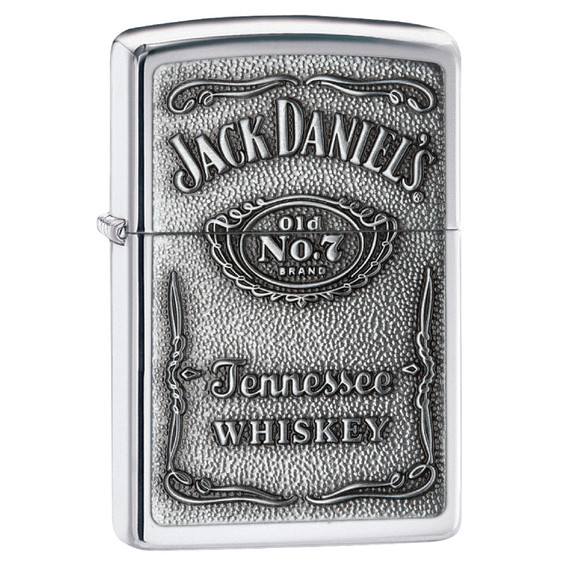 Aansteker, Zippo, Jack Daniel's, Polished Chrome, doos