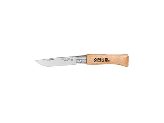 Couteau de poche N°04 Inox, Opinel Classic, acier inox/bois