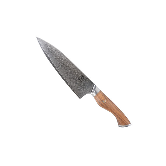 Couteau de chef, HOMIZU, VG-10 Damask/Rosewood, brun, boîte