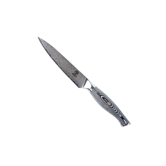 Couteau universel, HOMIZU, VG-10 Damast/G10, noir et blanc, boîte