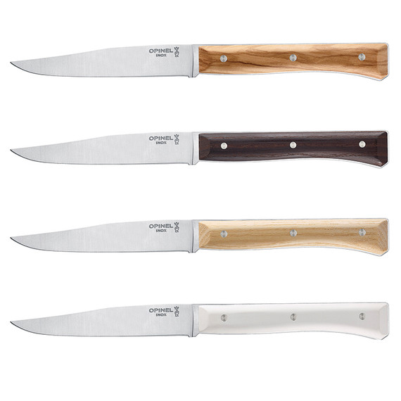Set de couteaux de table 4 pièces, Opinel, Facette Mix, lisse, boîte
