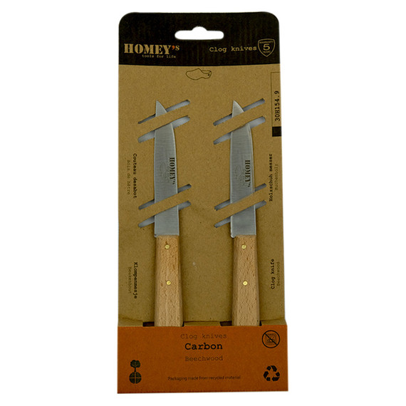 Couteau à pépites, Homey's, droit, légumes, carbone, 2pcs, carte
