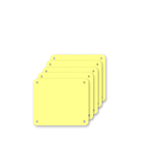 Snijplaat, 5x, Profboard serie 1000, geel, 28x28cm