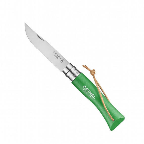 Zakmes,Opinel,rvs/groen hout,virobloc