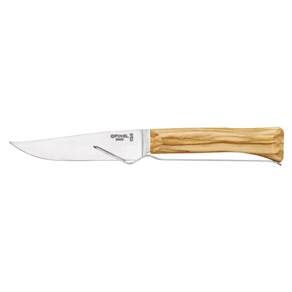 Set à fromage 2 pièces, Opinel, couteau+fourchette, acier inoxydable/bois d'olivier, coffret