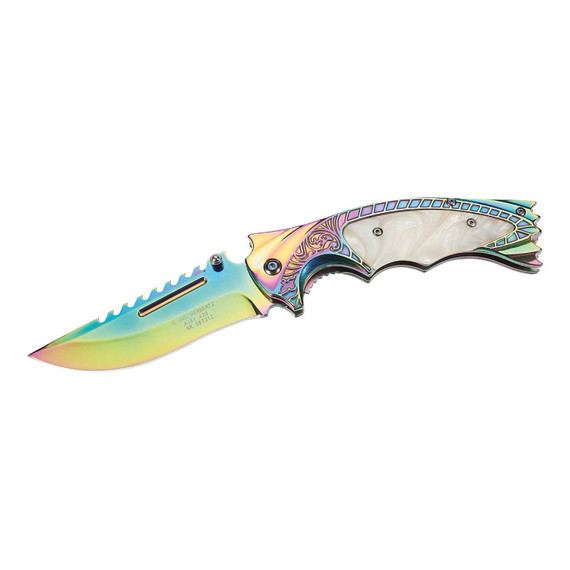 Zakmes, Herbertz, regenboog, RVS/ABS, doos