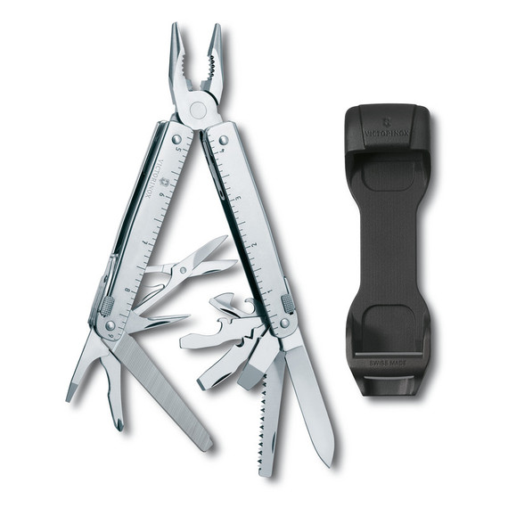 SwissTool X, Victorinox, 26fct, acier inoxydable, étui en plastique