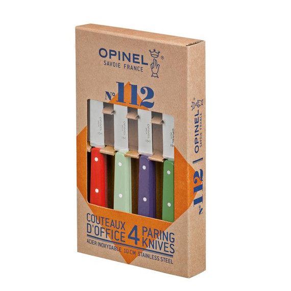 Set de couteaux d'office N°112, Opinel, Paysage, 4pcs, hêtre, coffret