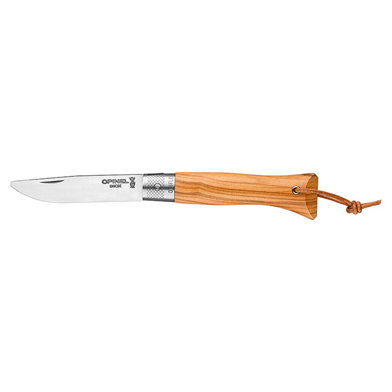 Couteau de poche Néo6 Bois d'olivier, Opinel, acier inoxydable/bois d'olivier, Opiflex