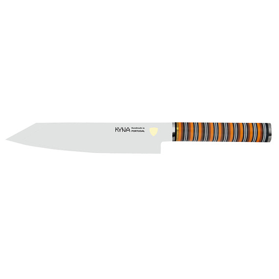 Santokumes, Kyna, RVS, gestreept heft, 19cm, doos