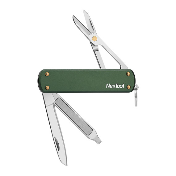 Couteau de poche, Nextool, Mini, 5f, acier inoxydable, vert, boîte