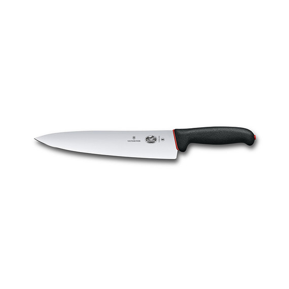 Couteau de chef, Victorinox, Dual grip, noir/rouge, 25cm Couteau de chef, Victorinox, Dual grip, noir/rouge, 25cm