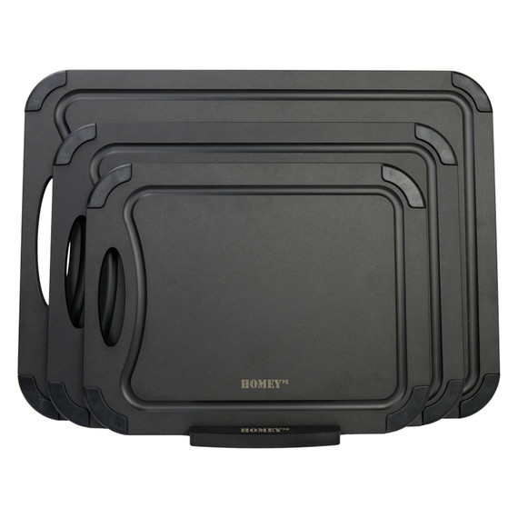 Snijplankenset, Homey's, houtvezel, 3x3 planken+standaard