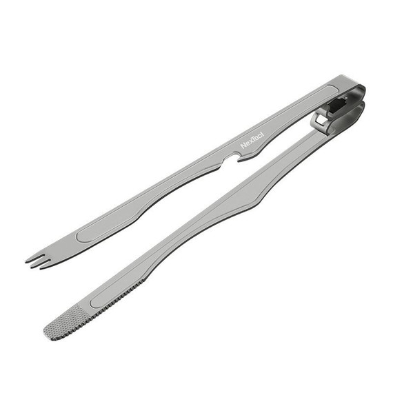 Multifunct. BBQ-tang, Nextool, 4 functies, titanium, doos