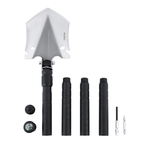 Multifunct. schop, Nextool, regular, 9f, rvs/alum., zilver