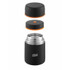 Foodjug, Esbit, Classics, zwart, 1L, 3 stuks