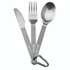 Couverts de camping, 3 pcs, Esbit, titane, carabine, nyl.bag