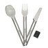 Couverts de camping, 3 pièces, Esbit, titane, support en silicone