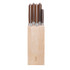 Bloc couteaux, Opinel, 5 fentes, 101x230x116mm, bois de hêtre