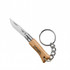 Couteau de poche,Opinel,no.2,acier inoxydable/bois,porte-clés