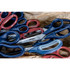Ciseaux de coupe, Homey's Adile, gauche, acier inoxydable/nylon bleu, carte
