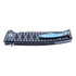 Couteau de poche à 1 mainPUMA TEC, bleu, acier inoxydable/fibre de carbone, boîte