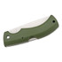 Scie de poche, Herbertz, vert olive, acier inoxydable/caoutchouc, boîte