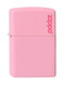 Aansteker,Zippo,Regular,Pink Matte Logo,metaal,windbest.
