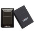 Briquet, Zippo, Ebène, Noir poli, boîte