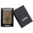 Briquet, Zippo, arbre de vie, laiton antique, boîte