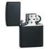 Briquet, Zippo, 218L Reg, noir mat, boîte