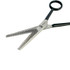 Effileerschaar, Homey's, zwart, dubbel getand, 16cm, doos