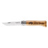 Couteau de poche N°08 Bison, gravures Opinel, acier inoxydable/bois, blister