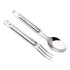 Bestekset vork+lepel, Nextool, 2-delig, rvs, pp houder