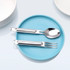 Bestekset vork+lepel, Nextool, 2-delig, rvs, pp houder