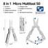 Multitool, Nextool, Micro Sailor S0, zilver, 8f, doos