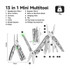 Multitool, Nextool, Mini Flagship F12, zilver, 13 functies