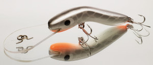 Deadly lure for Yellow Belly, Bass, Murray Cod, Flathead, Jacks, Barra etc.
Dives to 12-15ft, wide action and SUPER TOUGH.

Solid polyurethane.   VMC Hooks