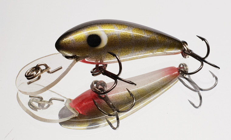 Versatile little lure suitable for a wide variety of fish species such as Trout, Bass, Bream, Redfin etc.
Wide action diving to 8ft and is a floating diver. 


Solid Polyurethane. 