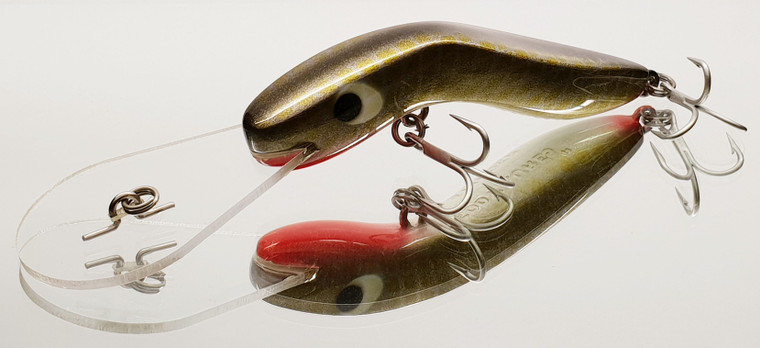 Deadly lure for Yellow Belly, Bass, Murray Cod, Flathead, Jacks, Barra etc.
Dives to 12-15ft, wide action and SUPER TOUGH.

Solid polyurethane.   VMC Hooks